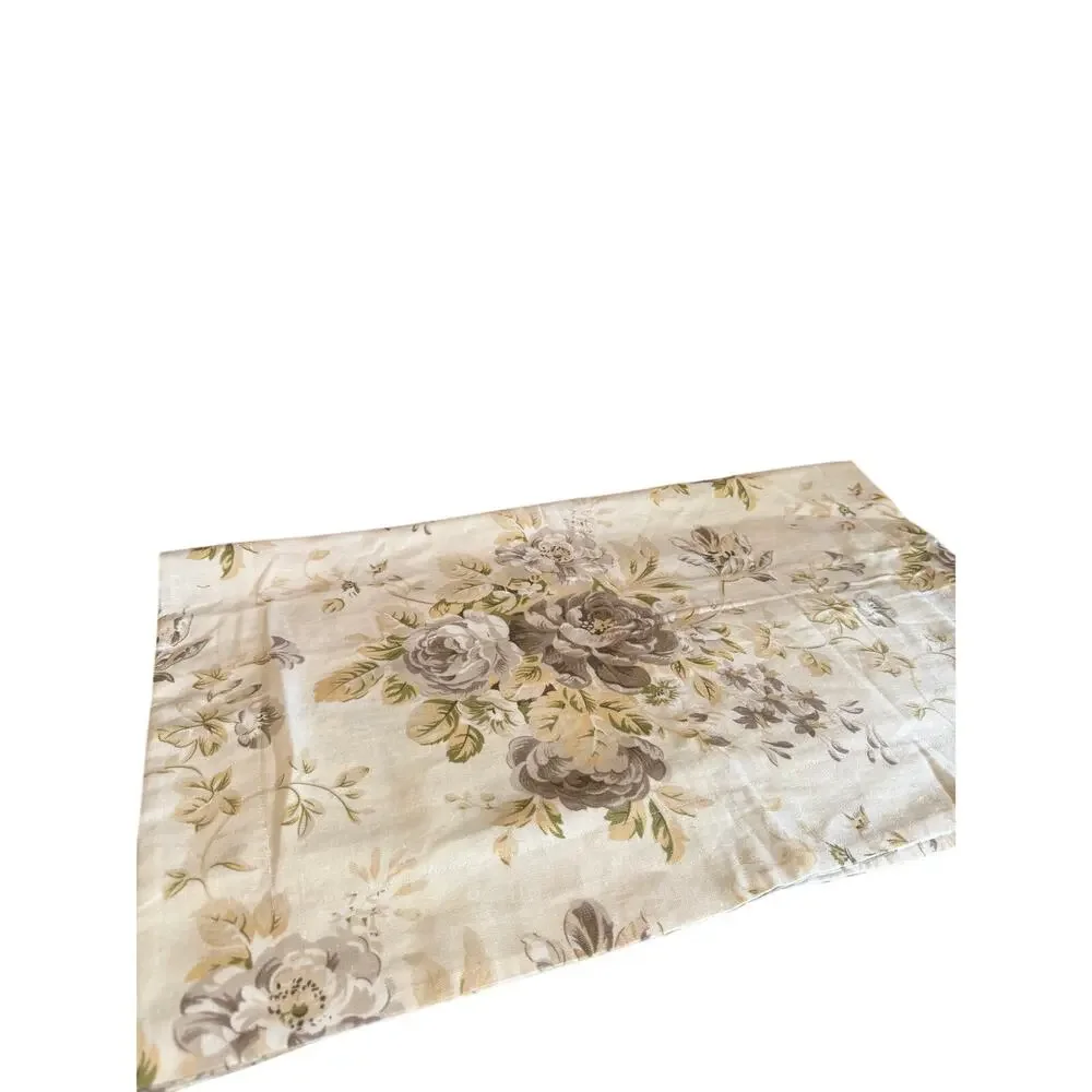 Pottery Barn Hayden Linen Cotton Standard Sham Gray Yellow Floral Print